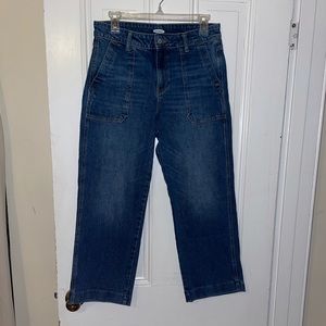 Wide leg crop jeans